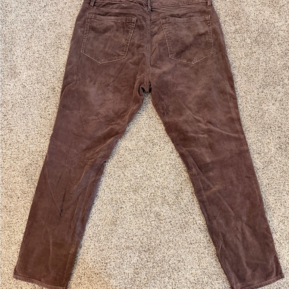 LOFT Taupe Corduroy Trousers - Picture 2 of 5